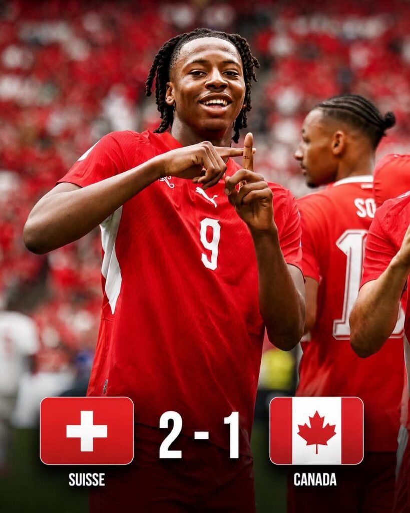 La Suisse s’impose 2-1 face au Canada et termine première de son groupe !