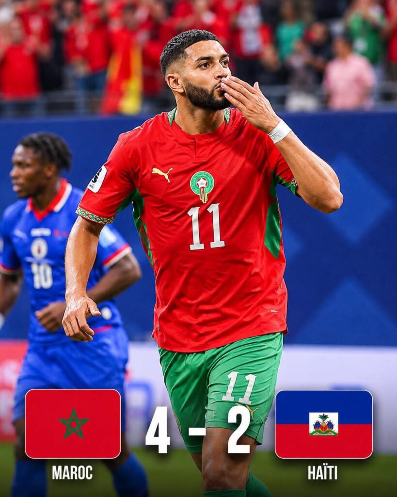 Le Maroc s’impose 4-2 face à Haïti et termine deuxième de son groupe !
